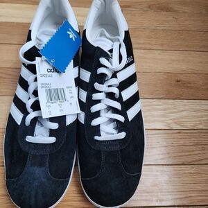 Adidas Gazelle Men’s Black/White Suede Sneakers.size 13